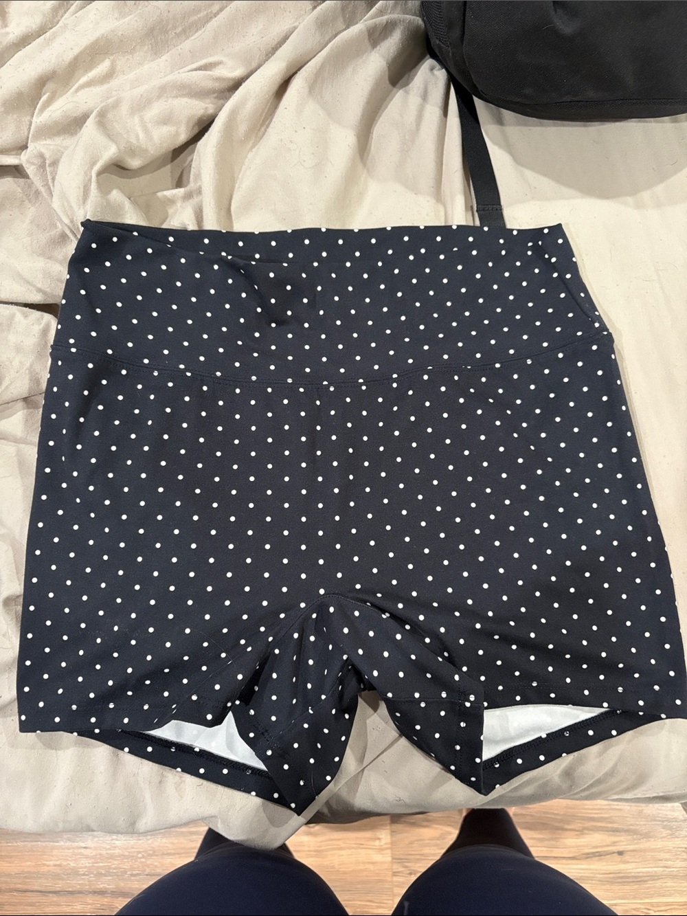 wild fable Black Polka Dot High-Rise Bike Shorts